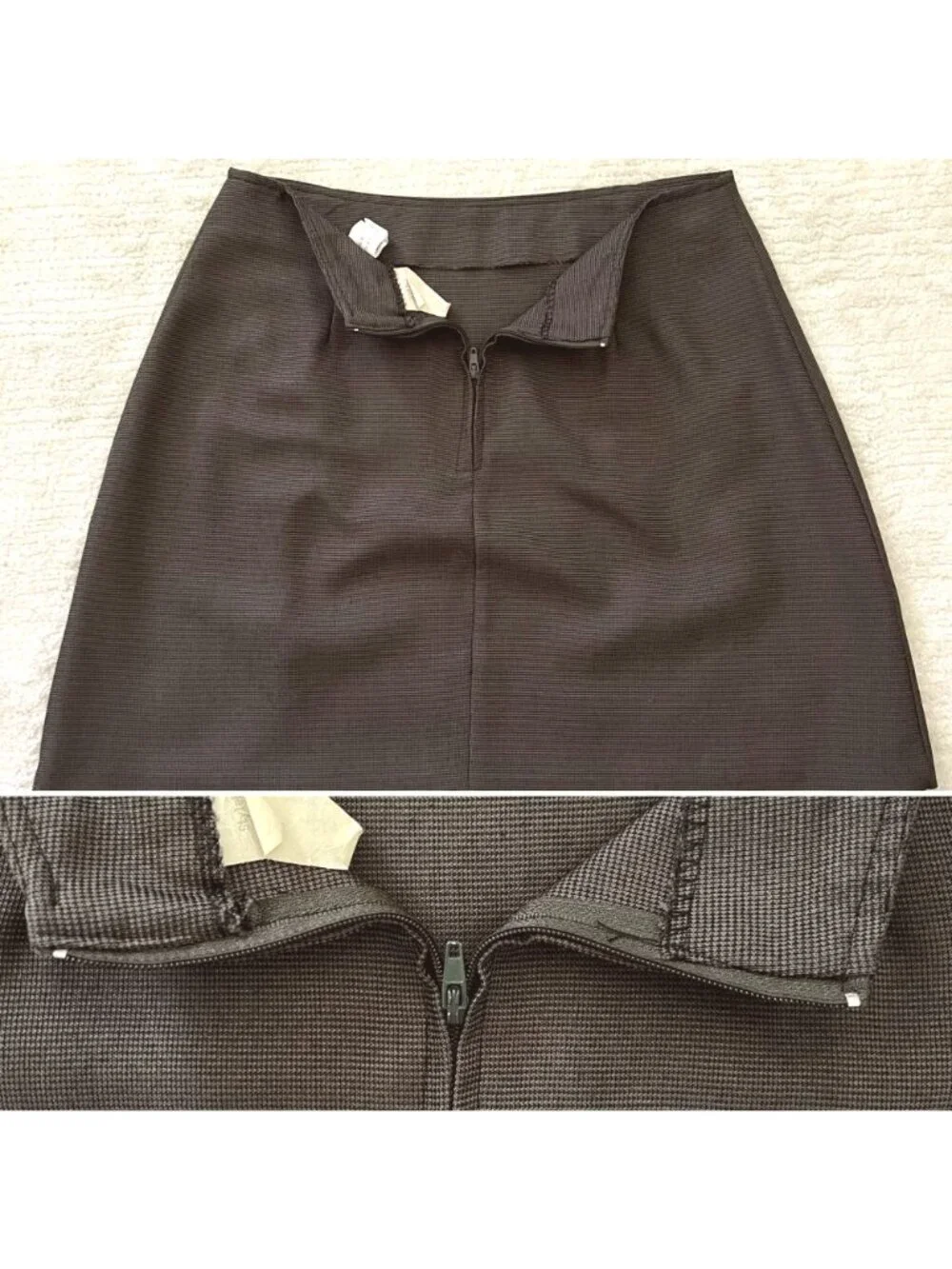 Vintage Splurge By ASB Womens 2 Piece Skirt Suit Size 7 Brown
